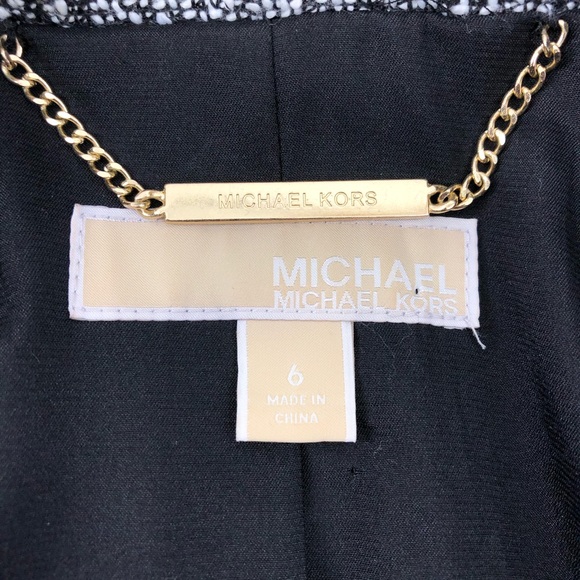 Michael Kors Black White Tweed Boulce Jacket - Picture 5 of 9